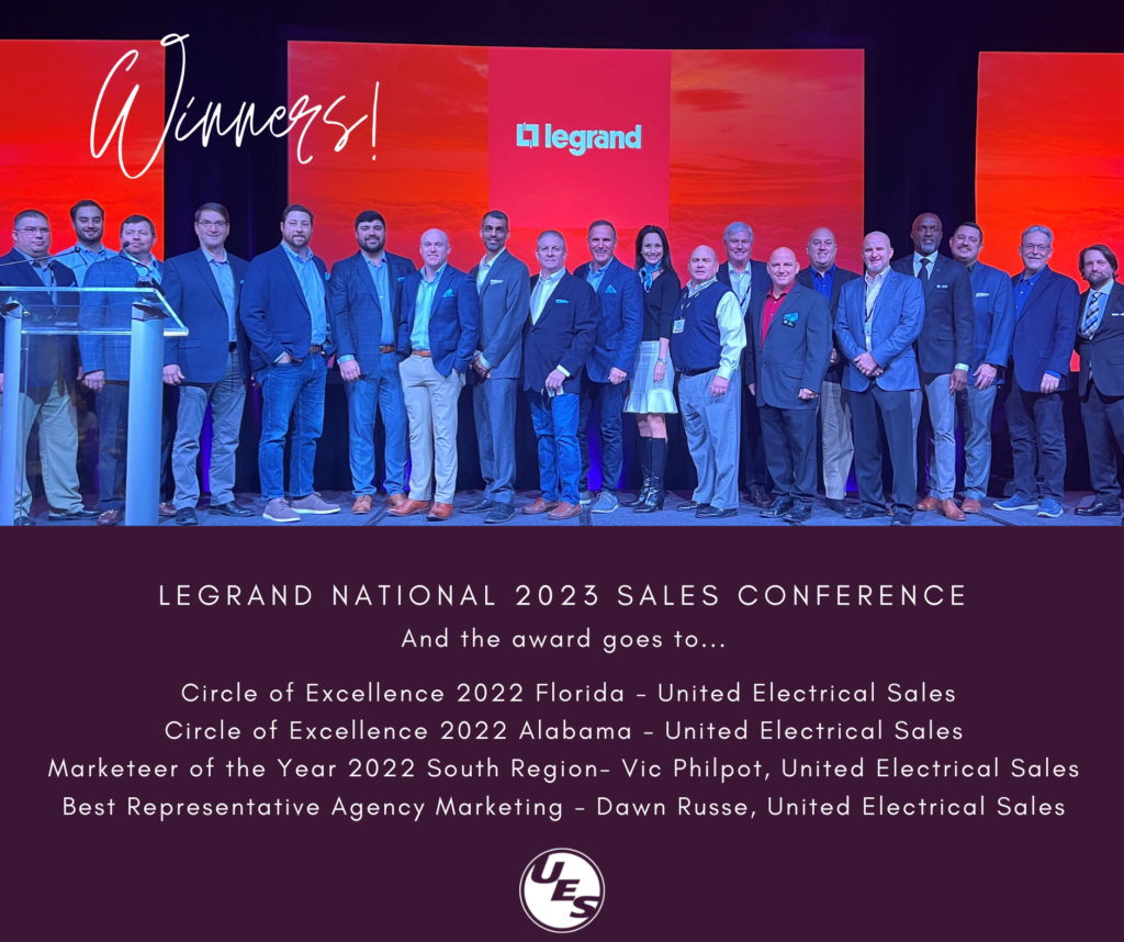 UES Takes Home FOUR Awards at the Legrand National 2023 Sales